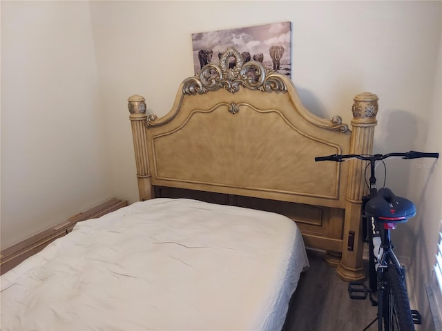 bedroom featuring dark wood-type flooring