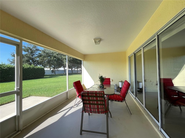 view of sunroom