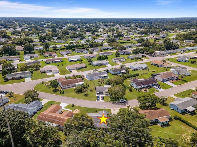 bird's eye view with a residential view