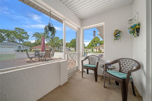 view of sunroom