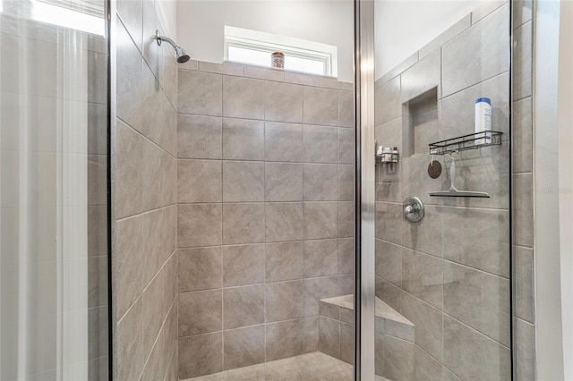 bathroom with an enclosed shower