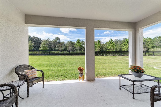 exterior space featuring a rural view