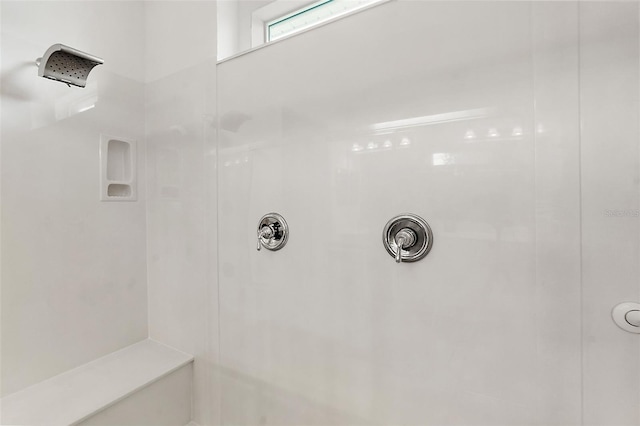 bathroom featuring walk in shower