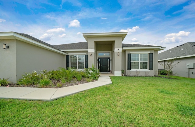 exterior space featuring a lawn