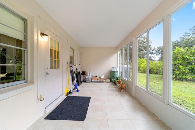 view of sunroom