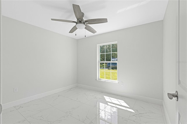 empty room with ceiling fan