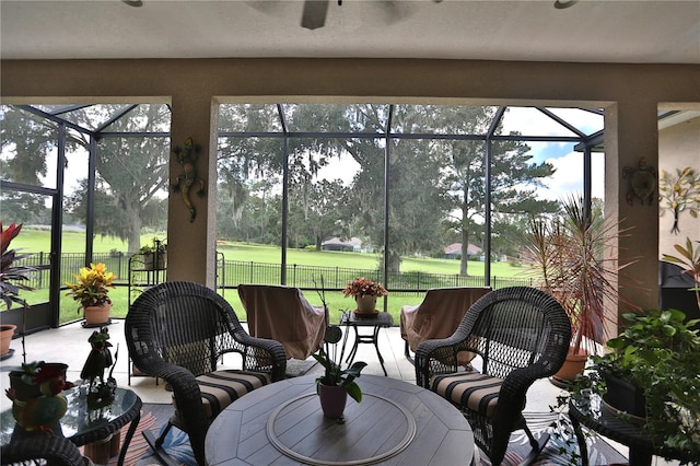 view of sunroom / solarium