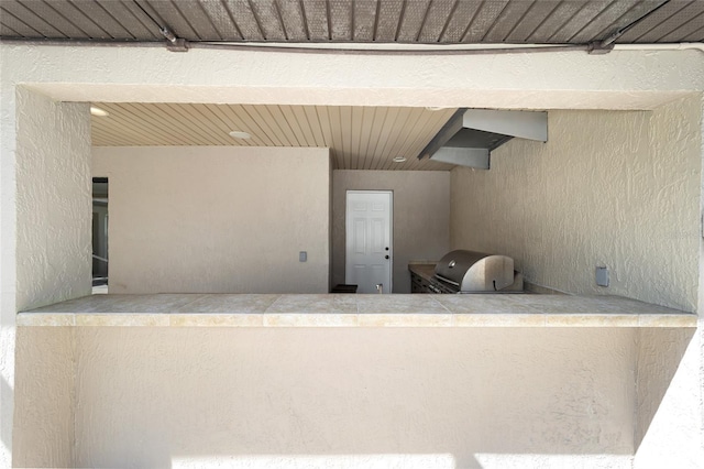 view of patio / terrace with an outdoor kitchen and area for grilling