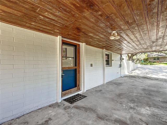 view of doorway to property