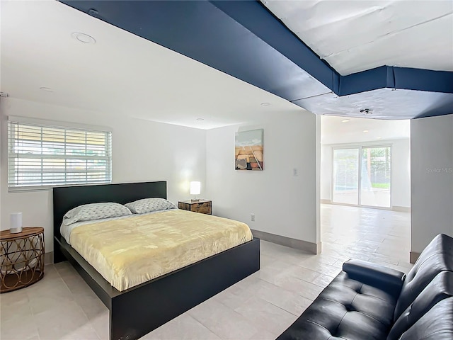 view of tiled bedroom