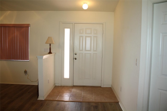 foyer featuring hardwood / wood-style flooring