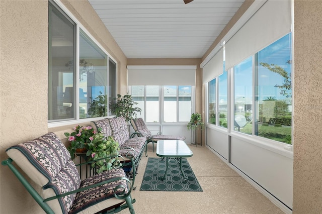 sunroom featuring plenty of natural light