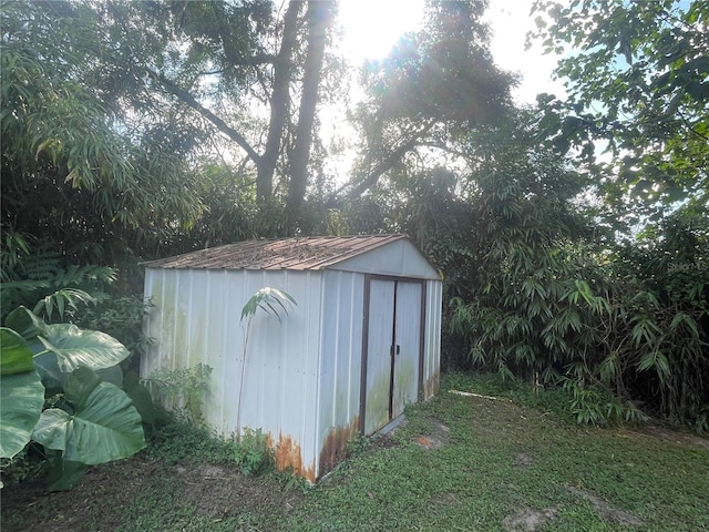 view of shed