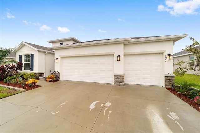 view of front facade with a garage