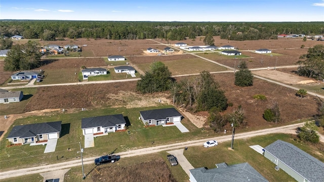 aerial view with a residential view