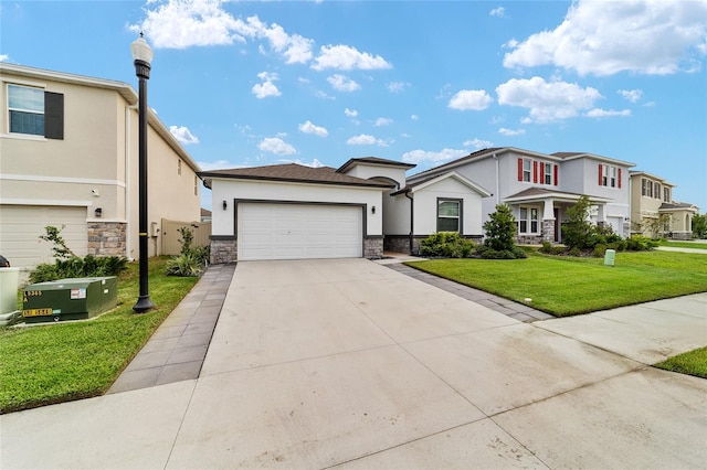 view of front of home with a front yard