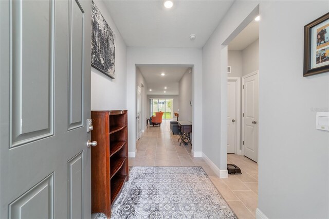 view of tiled entrance foyer