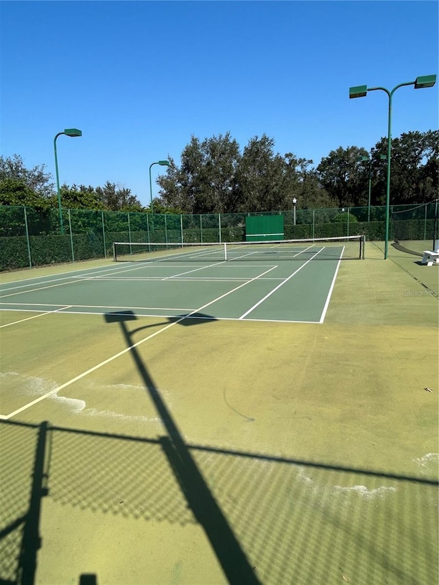 view of tennis court