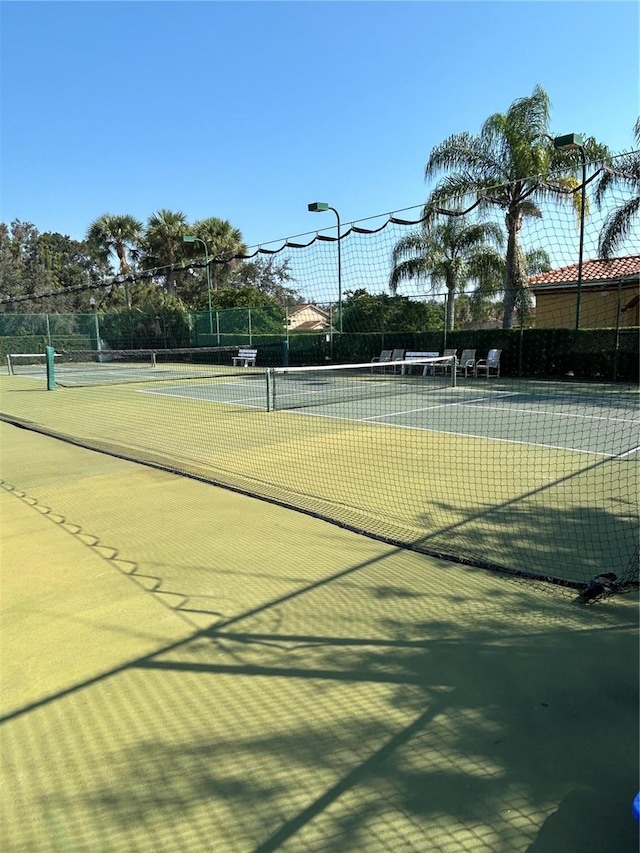 view of tennis court