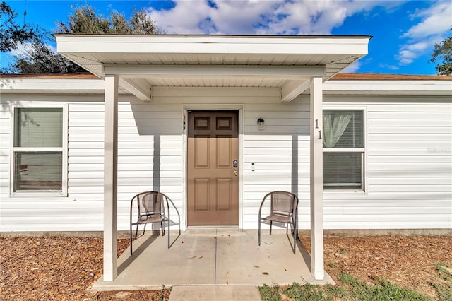 view of doorway to property