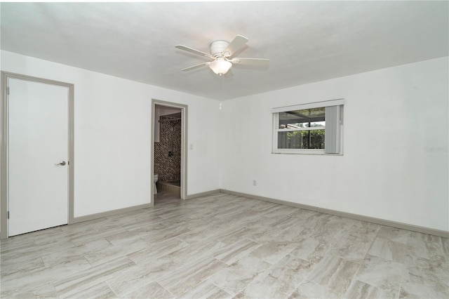 empty room with ceiling fan