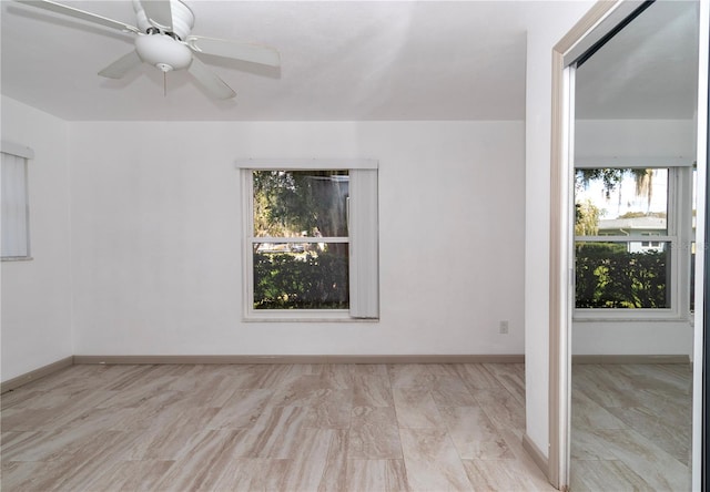 empty room with ceiling fan