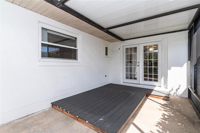 view of patio / terrace featuring french doors