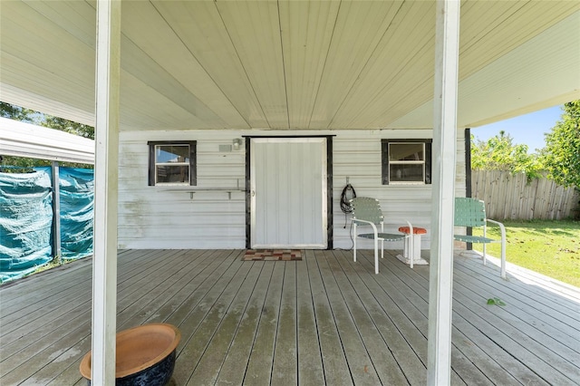 view of wooden deck