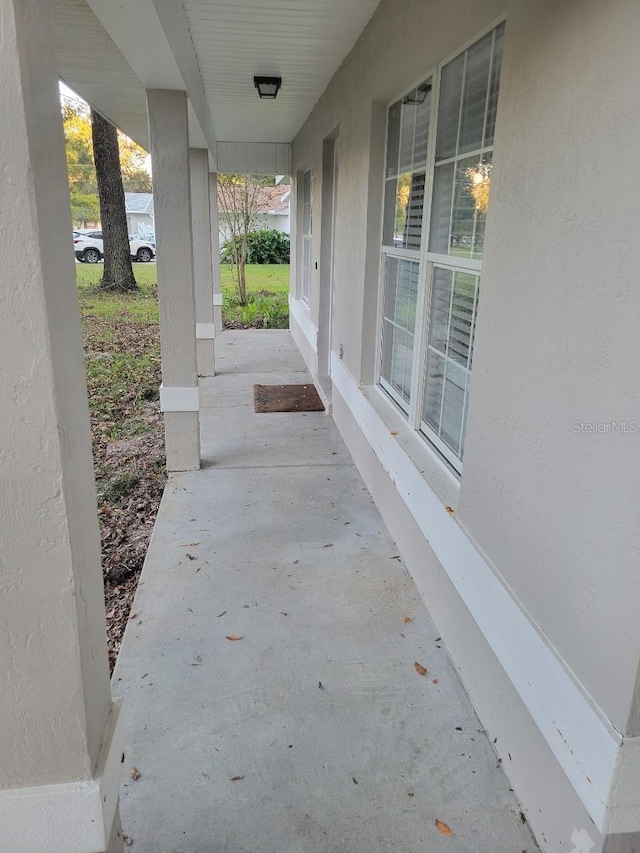 view of patio featuring covered porch