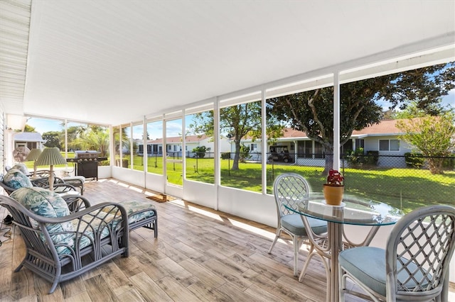 view of sunroom