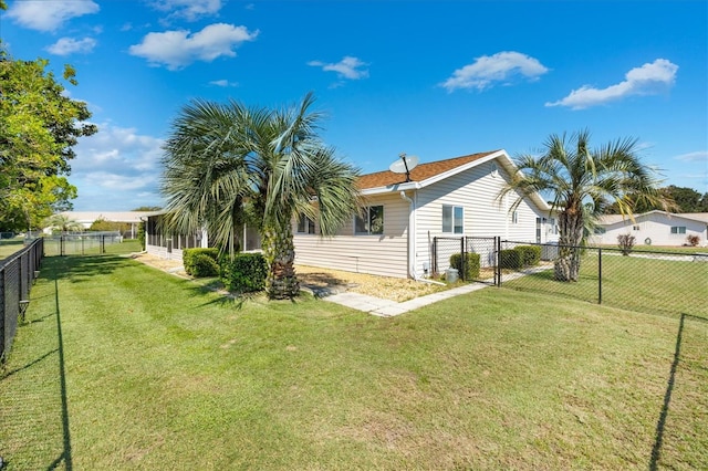 exterior space with a lawn