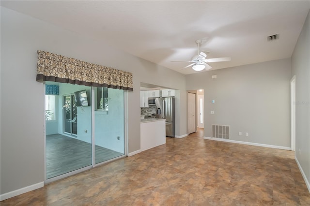 spare room featuring ceiling fan