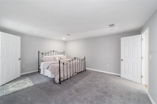 bedroom featuring carpet