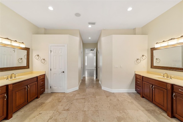 bathroom featuring vanity