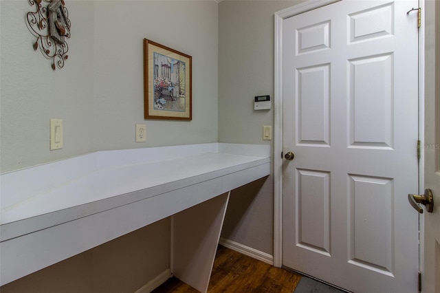 bathroom featuring wood-type flooring