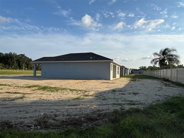 view of side of property