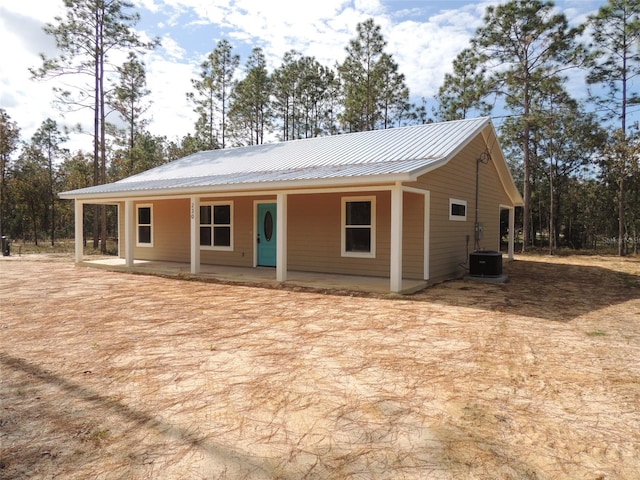 back of property with central air condition unit