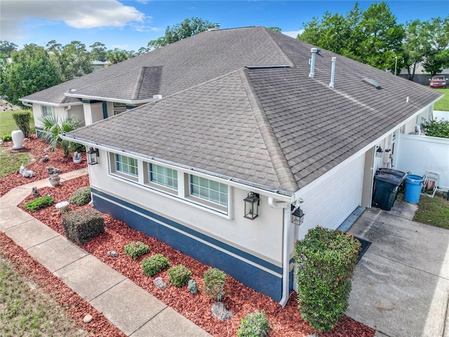 view of home's exterior with a garage