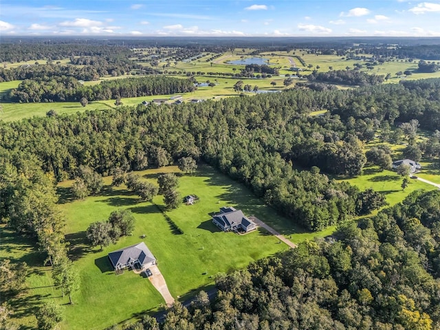 aerial view with a rural view