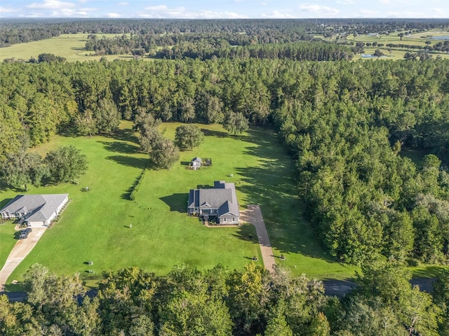 aerial view featuring a rural view