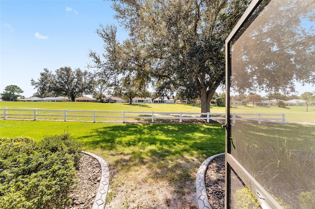 view of yard featuring a rural view