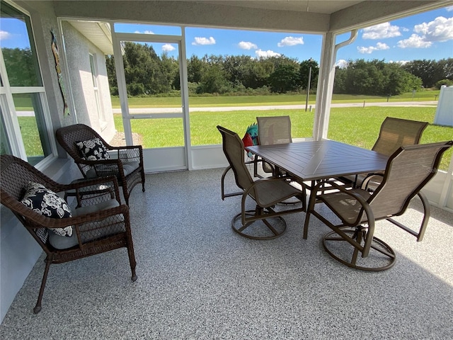 view of sunroom