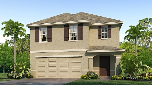 view of front of house featuring a garage