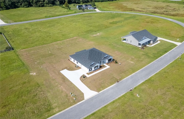 bird's eye view featuring a rural view