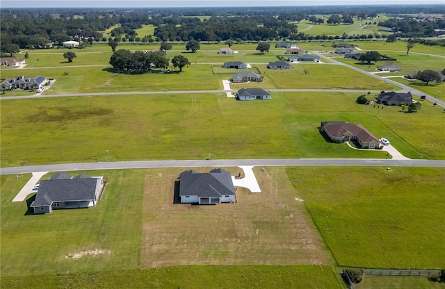 aerial view with a rural view