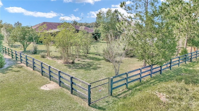 view of yard featuring a rural view