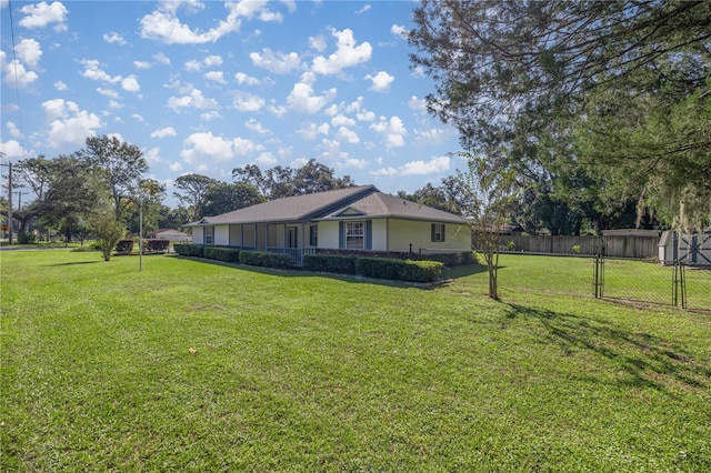 exterior space featuring a yard