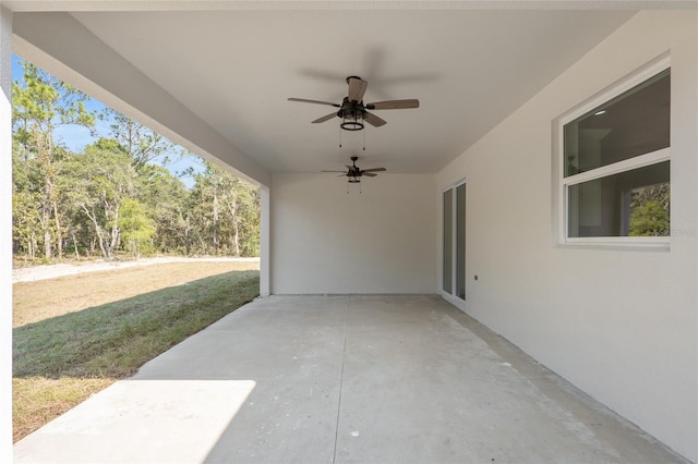 view of patio / terrace with ceiling fan