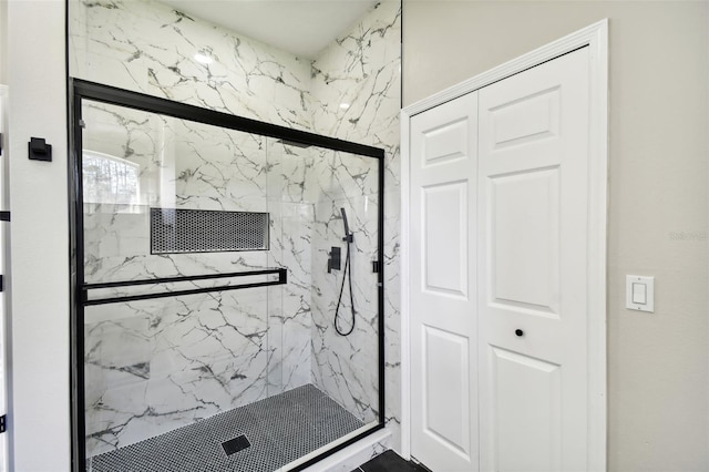 bathroom with an enclosed shower