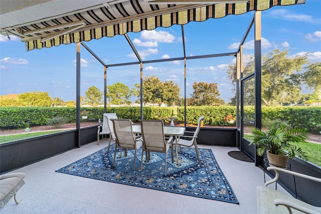 view of sunroom